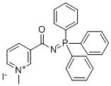 Pyridinium, 1-methyl-3-(((triphenylphosphoranylidene)amino)carbonyl)-,  iodide Structure