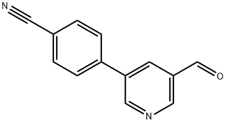 4-(5-formylpyridin-3-yl)benzonitrile Structure