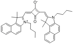 1-(1,1-Dimethyl-3-butyl-1H-benzoeindol-2-ylidenemethyl)-3-(1,1-dimethyl-3-butyl-1H-benzoeindolium-2-yl-methylene)-cyclobuten-2-one-4-olate Structure