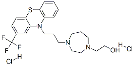 hexahydro-4-[3-[2-(trifluoromethyl)-10H-phenothiazin-10-yl]propyl]-1H-1,4-diazepine-1-ethanol dihydrochloride Structure