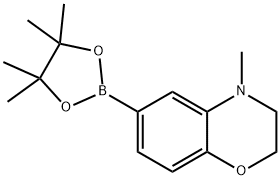 4-Methyl-6-(4,4,5,5-tetramethyl-1,3,2-dioxaborolan-2-yl)-3,4-dihydro-2h-benzo[b][1,4]oxazine 구조식 이미지