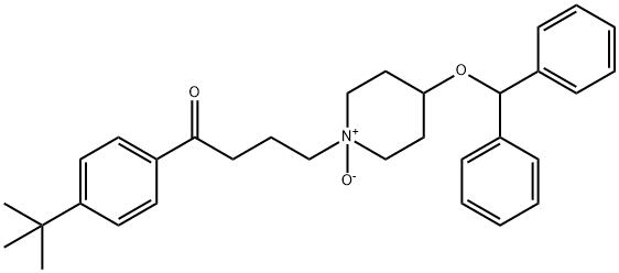 1-[4-(1,1-DiMethylethyl)phenyl]-4-[4-(diphenylMethoxy)-1-oxido-1-piperidinyl]-1-butanone 구조식 이미지