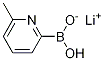 Lithium hydrogen-6-methylpyridine-2-boronate Structure