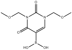 1,3-Bis(methoxymethyl)-2,4-dioxo-1,2,3,4-tetrahydropyrimidine-5-boronic acid Structure