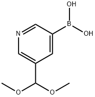 5-(Dimethoxymethyl)pyridine-3-boronic acid Structure