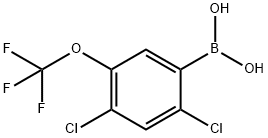 2,4-디클로로-5-(트리플루오로메톡시)페닐보론산 구조식 이미지