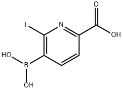 5-Borono-6-fluoropicolinic acid Structure