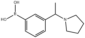 3-(1-Pyrrolidinoethyl)phenylboronic acid Structure