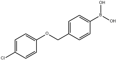4-(4-클로로페녹시메틸)페닐보론산 구조식 이미지