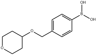 4-(테트라하이드로피란-4-일옥시메틸)페닐보론산 구조식 이미지