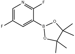 2,5-Difluoro-3-(4,4,5,5-tetramethyl-1,3,2-dioxaborolan-2-yl)pyridine 구조식 이미지