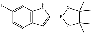 6-플루오로-1h-인돌-2-보론산피나콜에스테르 구조식 이미지
