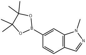 1H-Indazole, 1-Methyl-6-(4,4,5,5-tetraMethyl-1,3,2-dioxaborolan-2-yl)- Structure