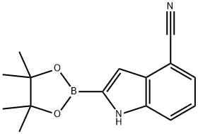 4-시아노인돌-2-보론산핀콜​​에스테르 구조식 이미지