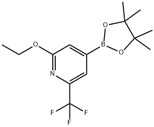 2-Ethoxy-4-(4,4,5,5-tetramethyl-1,3,2-dioxaborolan-2-yl)-6-(trifluoromethyl)pyridine Structure