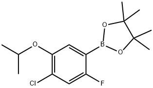 2-(4-Chloro-2-fluoro-5-isopropoxyphenyl)-4,4,5,5-tetramethyl-1,3,2-dioxaborolane Structure