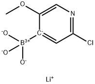 리튬(2-클로로-5-메톡시피리딘-4-일)트리히드록시보레이트 구조식 이미지