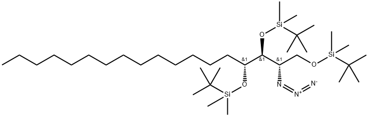 (2S,3S,4R)-2-Azido-1,3,4-tri-O-[(tert-butyldimethylsilyl)oxy]octadecane 구조식 이미지