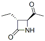 2-Azetidinone, 4-acetyl-3-ethyl-, trans- (9CI) Structure