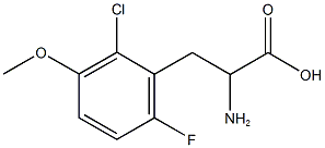 2-CHLORO-6-FLUORO-3-METHOXY-DL-PHENYLALANINE Structure