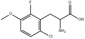 6-Chloro-2-fluoro-3-methoxy-DL-phenylalanine Structure