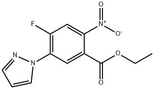 Ethyl 4-Fluoro-2-nitro-5-(1-pyrazolyl)benzoate 구조식 이미지