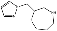 2-(1H-pyrazol-1-ylmethyl)-1,4-oxazepane(SALTDATA: FREE) 구조식 이미지