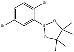 2-(2,5-디브로모페닐)-4,4,5,5-테트라메틸-1,3,2-디옥사보롤란 구조식 이미지