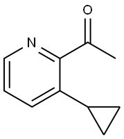 1-(3-cyclopropylpyridin-2-yl)ethanone Structure