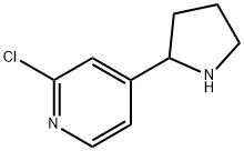 2-Chloro-4-(2-pyrrolidinyl)pyridine Structure