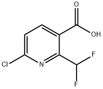 6-chloro-2-(difluoroMethyl)nicotinic acid Structure