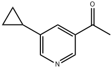 1-(5-cyclopropylpyridin-3-yl)ethanone Structure