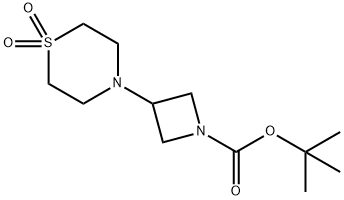 3-(1,1-Dioxo-1-thiomorpholine-4-yl)azetidine-1-carboxylic acid tert-butyl ester Structure