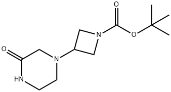 1-Boc-3-(3-oxo-1-piperazinyl)azetidine 구조식 이미지
