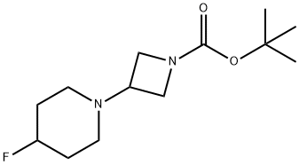 tert-Butyl 3-(4-fluoro-1-piperidyl)azetidine-1-carboxylate Structure