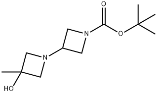 tert-Butyl 3-(3-hydroxy-3-methyl-azetidin-1-yl)azetidine-1-carboxylate 구조식 이미지