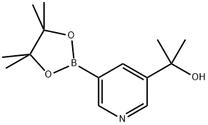 2-(5-(4,4,5,5-tetraMethyl-1,3,2-dioxaborolan-2-yl)pyridin-3-yl)propan-2-ol 구조식 이미지