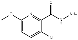 3-Chloro-6-methoxypyridine-2-carboxylic acid hydrazide Structure