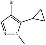 1H-Pyrazole, 4-bromo-5-cyclopropyl-1-methyl- 구조식 이미지
