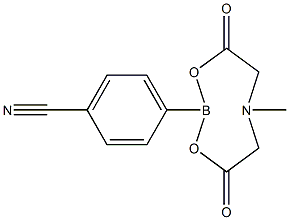 4-(6-Methyl-4,8-dioxo-1,3,6,2-dioxazaborocan-2-yl)benzonitrile 구조식 이미지