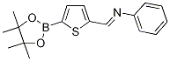 Phenyl-[5-(4,4,5,5-tetramethyl-[1,3,2]dioxaborolan-2-yl)-thiophen-2-ylmethylene]-amine Structure