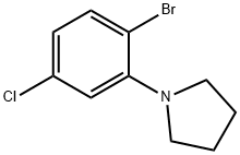 1-(2-브로모-5-클로로페닐)피롤리딘 구조식 이미지