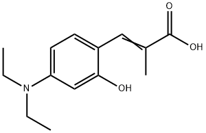 알파-메틸-2-히드록시-4-디에틸아미노신남산 구조식 이미지