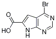 4-bromo-7H-pyrrolo[2,3-d]pyrimidine-6-carboxylic acid
 구조식 이미지