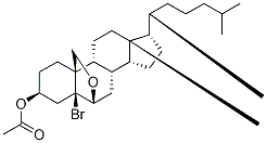 5-Bromo-6β,19-epoxy-5α-cholestan-3β-ol acetate Structure