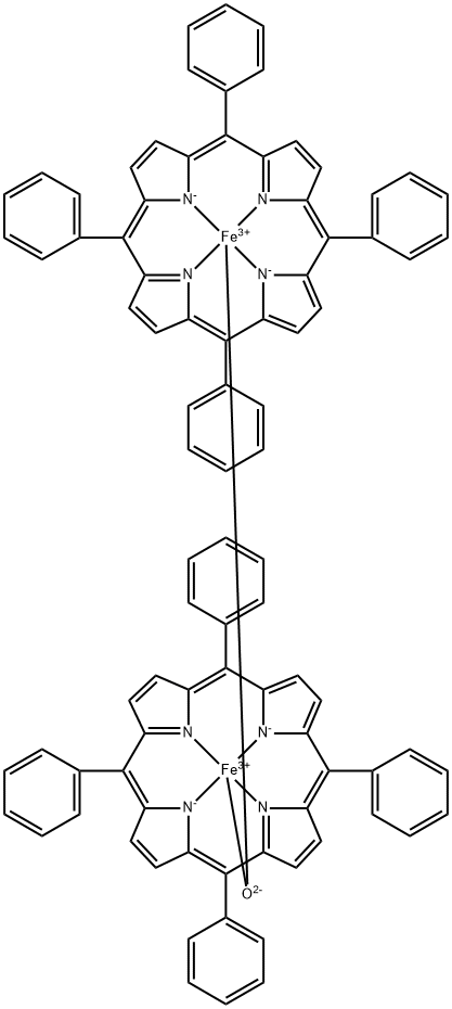 Железа (III) мезо-тетрафенилпорфин-^ м-оксо Димер структурированное изображение