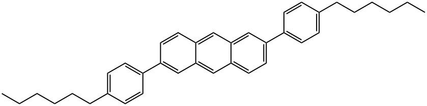 Anthracene, 2,6-bis(4-hexylphenyl)- Structure