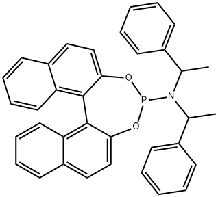 1,1'-Biphenyl-2,2'-diylbis((1S)-1-phenylethyl)phosphoramidite Structure