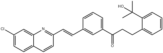 1-[3-[(1E)-2-(7-Chloro-2-quinolinyl)ethenyl]phenyl]-3-[2-(1-hydroxy-1-Methylethyl)phenyl]-1-propanone Structure
