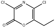 2H-1,4-Oxazin-2-one,  3,5-dichloro-6-ethyl- Structure